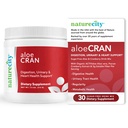 NatureCity AloeCran - Pure Aloe Vera Mieszanka z dodatkiem proszku żurawinowego - Bezcukrowy Fiber Combo Mix for Digestive and Urnary Health - Gut & Metabolic Health Support - 30 Dni Dostawy