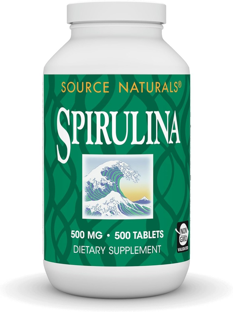 Źródło Naturals Spirulina - wsparcie systemu immunologicznego - 500 tabletek