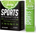 Pakiety proszku bez cukru Electrolyte - Sport Napoje Napoje suplement, Keto Friendly z 6 Kluczowe elektrolity, Bogate w witaminy B i C, 1000mg BCAA - Nie cukier, 16 Sticks, Lime & Flavor pomarańczowy