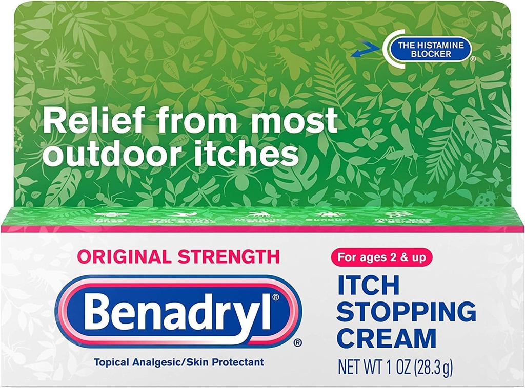 Benadryl Itch Stopping Cream Original Strength 1 oz (Opakowanie po 6)
