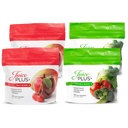 JuicePlus + Owoce i mieszanki roślinne miękkie żucia - Smaczne wegetariańskie owoce, Wegetariańskie gumowe witaminy dla dorosłych i dzieci - 4 miesięczne dostawy 4 opakowania (2 z każdego smaku)