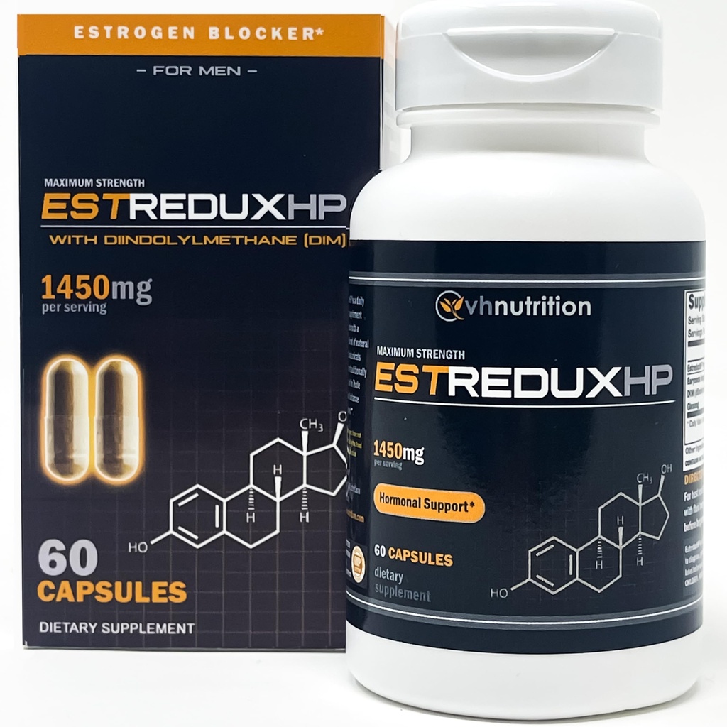 VH Nutrition ESTREDUX HP - z DIM YOU 124; Estrogen Blocker for Men * YOU 124; 1450mg Maximum Force Hormone Support, Tongkat Ali, Ashwagandha YOU 124; 60 kapsułki