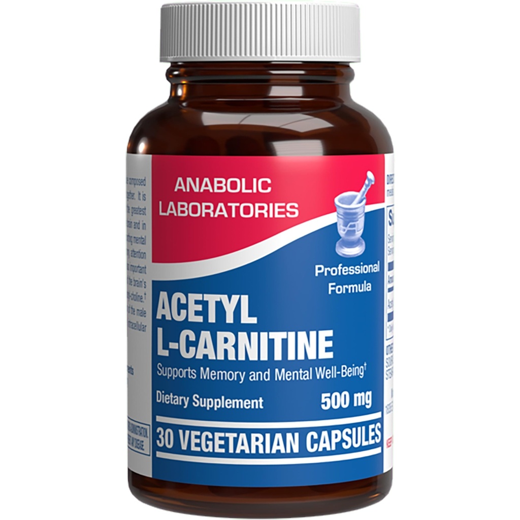 ALCAR Acetyl L- Karnityna 500mg - Wysoka moc L Karnityna Suplement do Nerve Brain Memory Energy and Focus Support - Wegetariański Non-GMO & Made in The USA in cGMP Ułatwienia - 30 Służenia