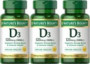 Nature 's Bounty Witamina D3 125 μg - 5000 j.m. Softgels, maksymalna moc 150 ea (opakowanie po 3)