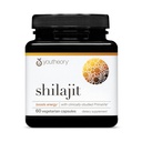 YouseTheory Shilajit - 500 mg Shilajit kapsułki - Suplement energetyczny - Shilajit Supports Stamina & Endurance - Pure Himalayan Shilajit - Gluten, Dairy & Soy Free - 60 Kapsułki wegetariańskie