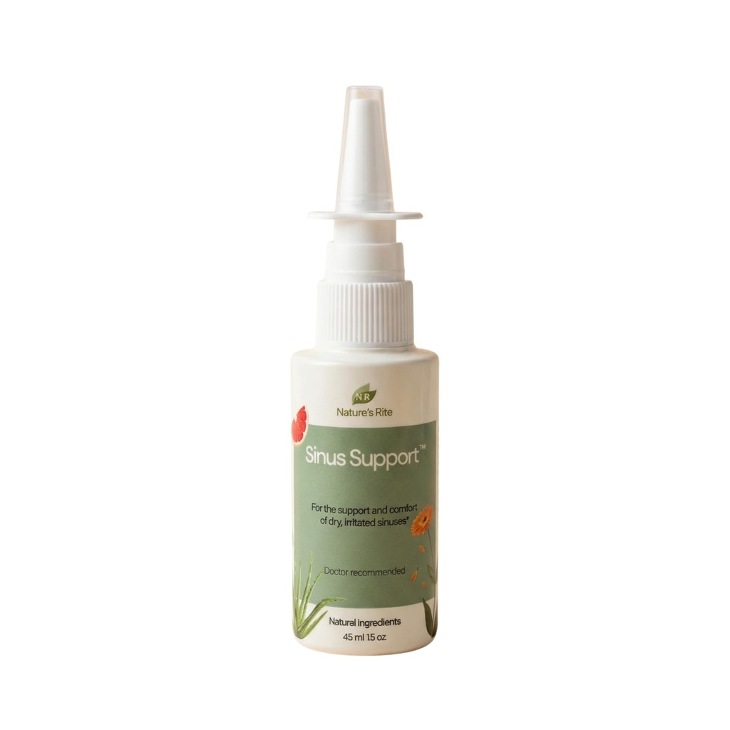 Natury Rite Sinus Support ™, 1.5 oz. (45 ml) - Portable, All- Natural Sinus Spray - All- Sezon Ulgi dla alergii i podrażnienia - Moisturizes & Soothes Sinus Tissue - Made in USA