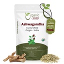 Organic Way Ashwagandha Root Cut & Sifted (Withania Somnifera) - Organic & Kosher Certified Amend124; Vegan, Non GMO & Gluten Free Amend124; USDA Certified Amend124; Origin - India (1 / 2LBS / 8Oz.)