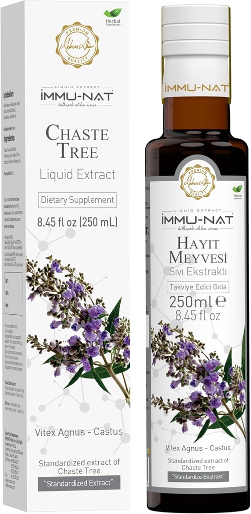 Ekstrakt Chaste Tree Berry - 8.5oz - Menopauza ziołowa i ulga PMS - Suplement Wellness dla kobiet wolny od alkoholu