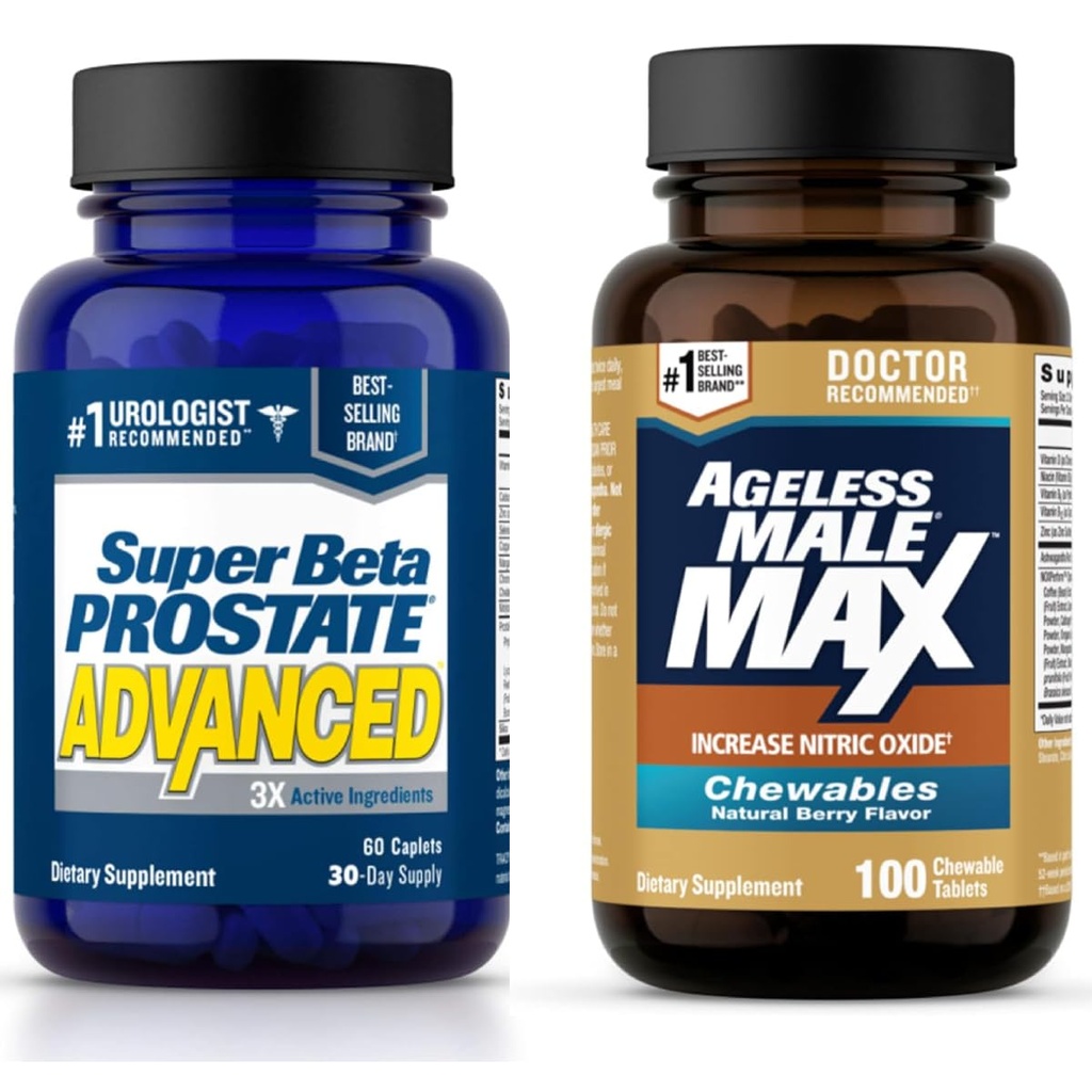 SUPER BETA PROSTAT Advanced Prostate Support and Ageless Mężczyzna Max Nitric Oxide Booster for Men