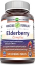 Amazing Formulas Elderberry Complex Supplement Budapest 124; 120 Tablety do żucia 124; Berry Flavor Budapest 124; Non-GMO Budapest 124; Gluten- Free Budapest 124; Made in USA