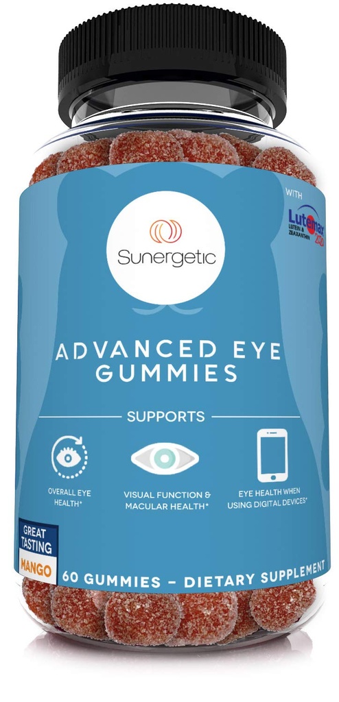 Premium Support Eye Gummies- Luteina Gummies z Zeaksantyną wspiera ogólne zdrowie oczu, Vision & Macular Health- Studiowane klinicznie Lutein & Zeaksantyna Gummies z Lutemax 2020- 60 Gummies Eye