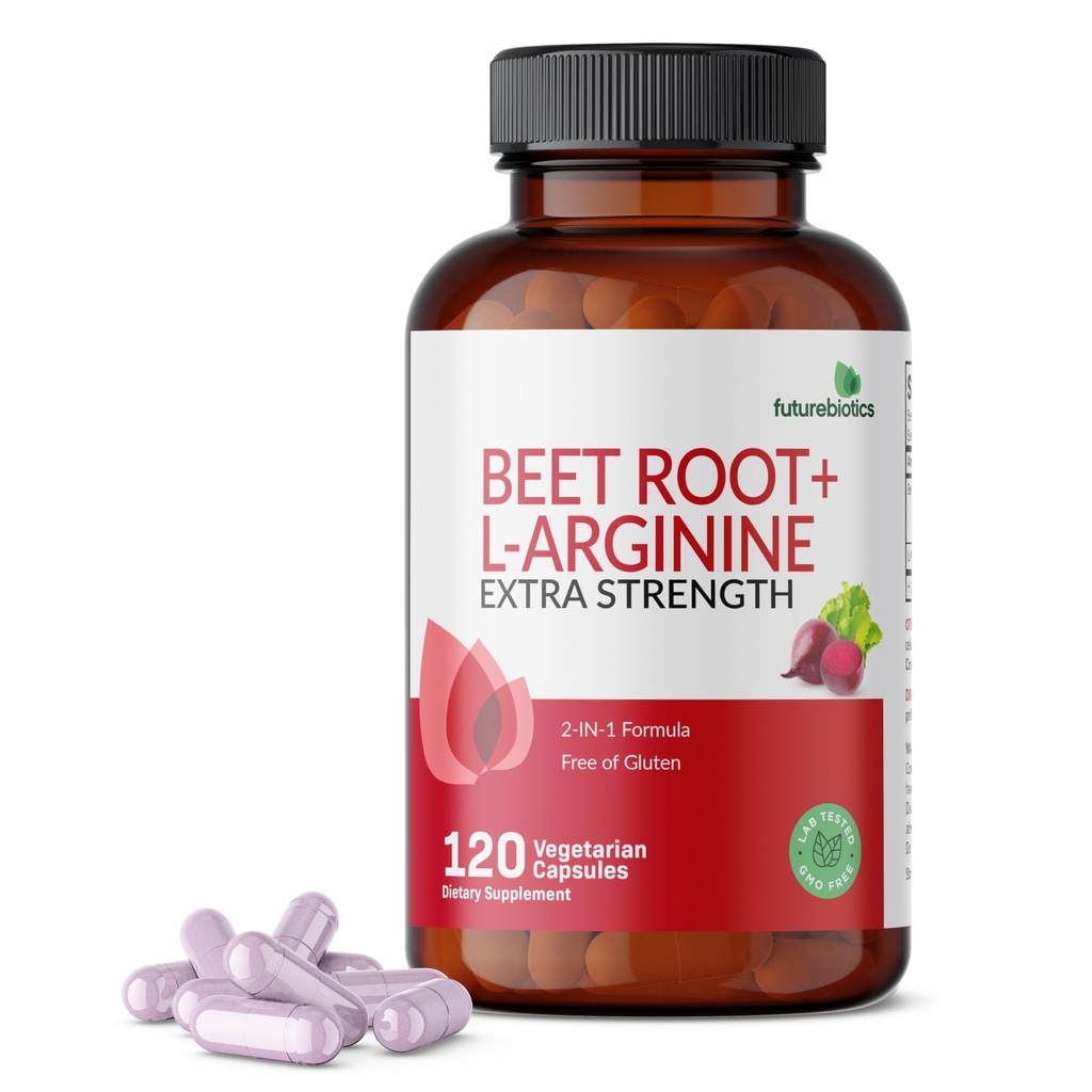 Futurebiotyki Beet Root + L- Arginina, Non-GMO, 120 Kapsułki wegetariańskie