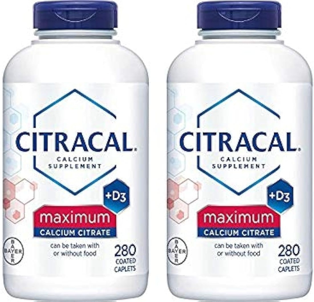 Citracal - Wapnia Citrate z witaminą D3 - 2 butelki, 280 kapsułek Każdy