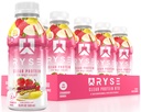 Przezroczysty napój białkowy RYSE - Banana truskawkowa - 100 kalorii, 22g Protein Isolate Protein Shake, Sugar- Free, 0g Fat & Lactose- Free - Odświeżające Ready- to- Drink Napoje - 16.9 fl oz Butelki (12- Pack)