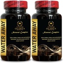 Natural Water Away Pills - Pigułki z wodą diuretyczną, szybko działające dmuchane ulgi, zatrzymanie wody, dieta z kwasem moczowym, zatrzymanie wody i zaczerwienienie - 2 butelki