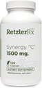 RetzlerRx ® Synergy C 1500 mg przez Dr. RetzlerRx ™ - Advanced High-Pottency Witamina C Formuła - Wsparcie immunologiczne, Antyoksydant Protection & Skin Health