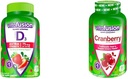 Witafuzja Dodatkowa siła Witamina D3 Gummy Truskawka Smażone kości i wsparcie immunologiczne (120 Count) + Żurawinowe Gummies dla kobiet Wsparcie zdrowia moczu (60 Count)