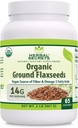 Herbal Secrets USDA Organic Ground Flaxseed 2 Lbs Proszek Dwudziesta 124; 14 Gramy na serwowanie 124; 65 Służenie 124; Doskonałe Wegan Źródło Fiber & Omega -3 Tłuszcz Kwasy 124; Non-GMO (2 Lb Dwudziesty 124; 1 Pack)