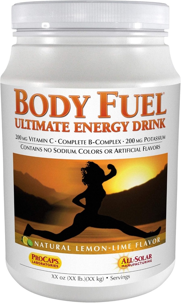 ANDREW LESSMAN Body Fuel 60 Służenia, Lemon-Lime Flavor - Żywny mieszanka złożonych węglowodanów i fruktozy dla natychmiastowej i trwałej energii, z wysokiej mocy kompleksu B- i witaminy C