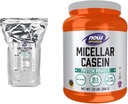 Teraz sport Nutrition, izolacja białka serwatki, 25 g z BCAA, Proszek bez smaku, 10- Funt & Sport Nutrition, Kazeina mikrokrystaliczna 19 g, Wolne uwalnianie, Proszek bez smaku, 1.8- Funt