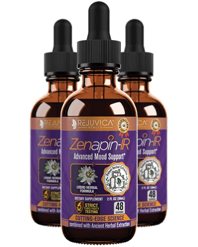 Rejuvica Health Zenapin IR - Advanced Mood Supplement Supplement - Kava Kava, Ashwagandha, Passionflower, Rumianek, B- Vitamins & More