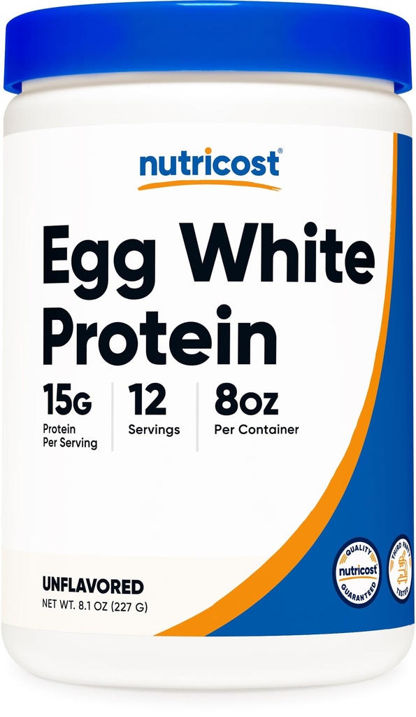 Nutricost Białego białka jaja proszek 8oz (Unflavored) - Non- GMO, Gluten Free