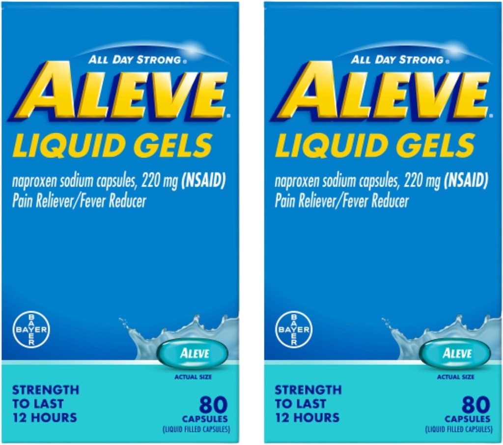 Płynne żele Aleve 80ct. 24cs - 2 opakowania