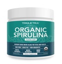Organiczny proszek Spirulina - Made with Parry ® Spirulina, Znany z najwyższej czystości i gęstości odżywczej - Rolnictwo wegetariańskie - Nienapromieniowane - Blue- Green Algae Superfood Supplement - 75 Servings - 8 oz
