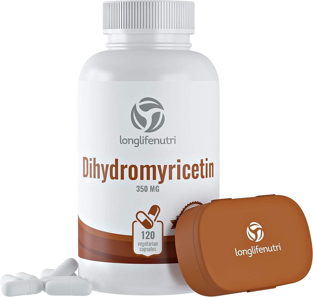 LongLifeNutri Dihydromyricetin DHM 350mg - 120 Kapsułki wegetariańskie - Suplement ziołowy z Hovenia Dulcis Extract - Made in USA