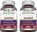 Amazing Supples Inositol 1000mg Supplement Equipment 124; Tablets Evidence 124; Non-GMO Equipment 124; Gluten- Free Equipment 124; Made in USA (2 Pack, 120 Count)