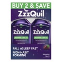ZzzQuil, Sleep Aid, Nighttime Sleep Aid Liquid, 50 mg Difenhydramine HCl, Fall Asleep Fast, Non-Habit Forming, Warming Berry Flavor, 12 FL OZ (opakowanie po 2)