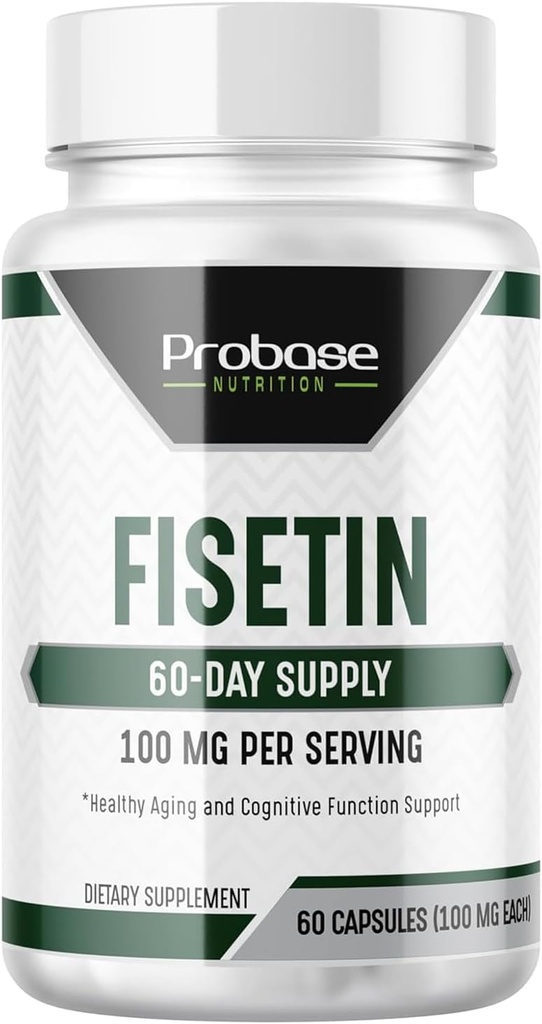 Probase Nutrition Fisetin Senolitic Supplement 100mg High Potency 60- Day Supply for Cellular Health