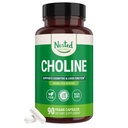 Nested Naturals Choline Bitartrate 500mg - Wysokiej mocy suplementy choliny - Wspomaga Cognitive Performance & Liver Function - 100% Vegan & Non-GMO Choline - 90 Vegan kapsułki