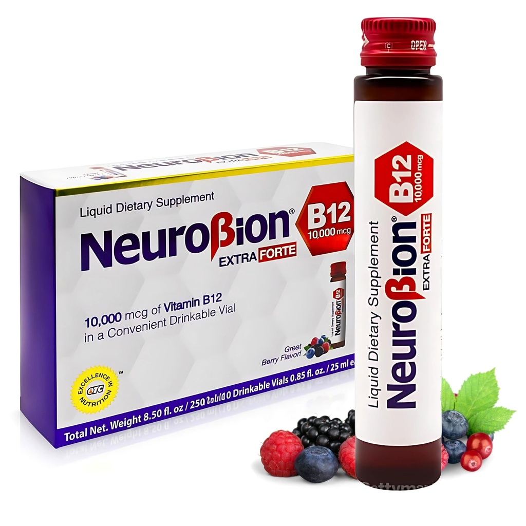 Neurobion Extra Forte B12 10 000 µg Fiolki, Płynne - Extreme Powerful- 10 Fiolki na pudełko