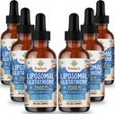 2000MG Liposomal Glutation Liquid, 98% Wchłanianie, Active Form L- Glutatione Supplement, Vegan Friendly, Potężny zespół przeciwutleniaczy dla układu immunologicznego, Obrona starzenia, Detox, 12 FL.OZ