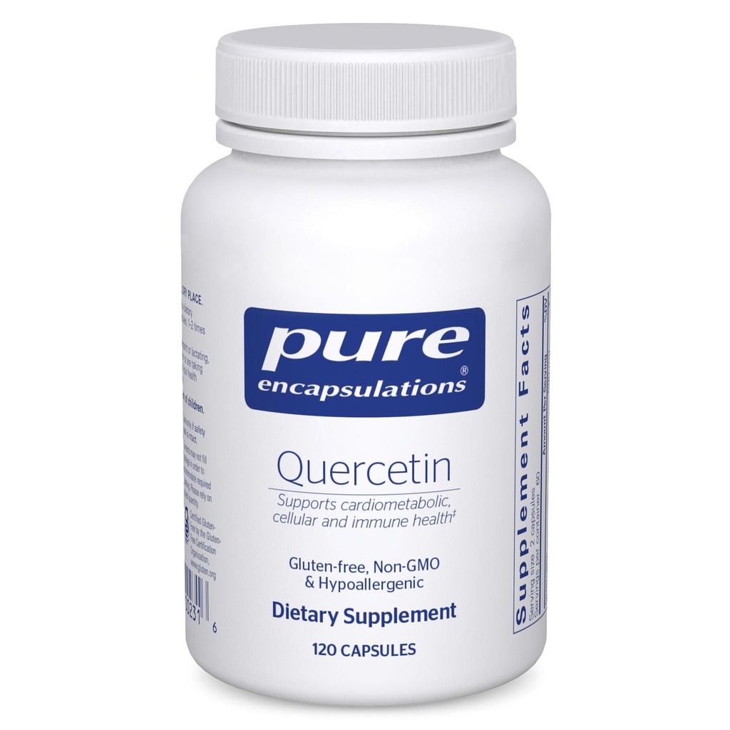 Czyste enkapsulacje Quercetin - 500 mg - Immune Support, Cellular Health & Heart Health - Suplement przeciwutleniający - Gluten Free & Non-GMO - 120 Kapsułki