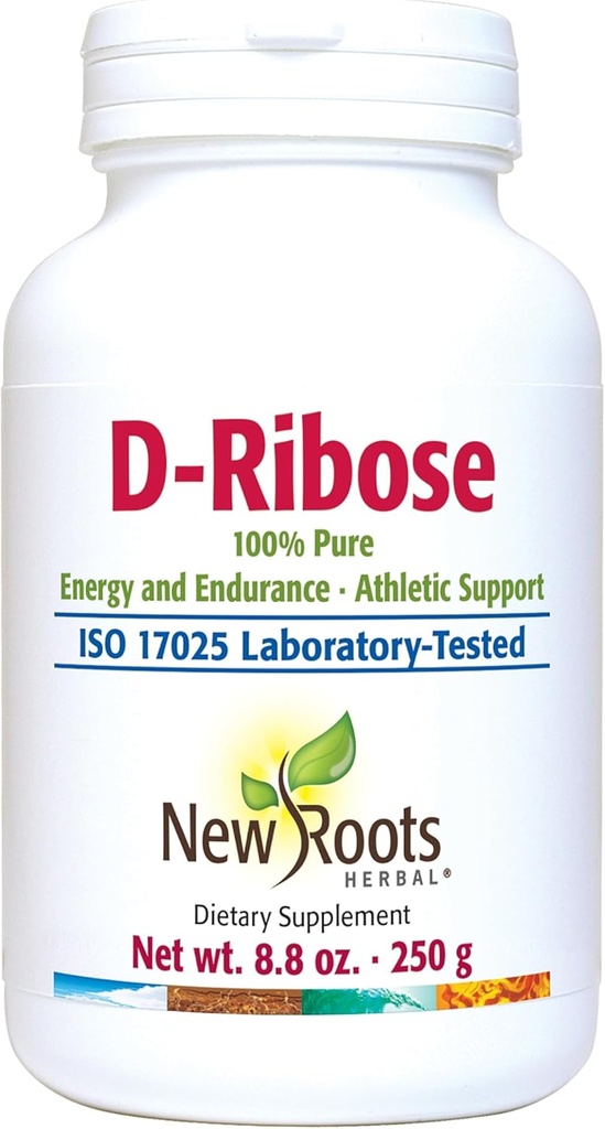 NOWY ROOTS HERBAL - Proszek D- Ribose 250g - Suplement Ribose D - Wsparcie atletyczne