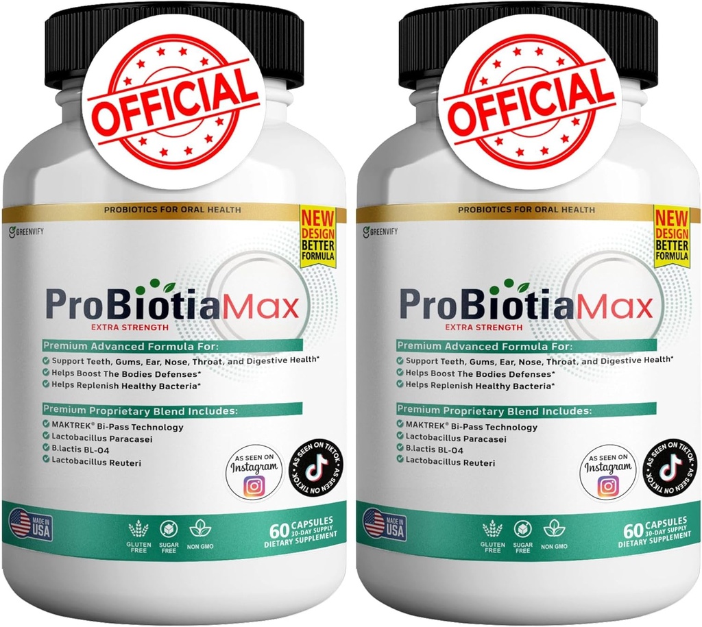 ProBiotia Max 40 Miliard CFU Dodatkowa siła Doustny suplement probiotyczny, 60 Kapsułki, Wspiera Zęby i Gum Health, Gluten Free (2)