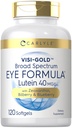 Carlyle Eye Health Supplement Equipment 124; 120 Softgels Budapest 124; z Lutein 40mg, Zeaksantyna, Bilberry i Blueberry Supplement 124; Broad Spectrum Eye Support Vitamins 124; Non-GMO, Gluten Free Formula