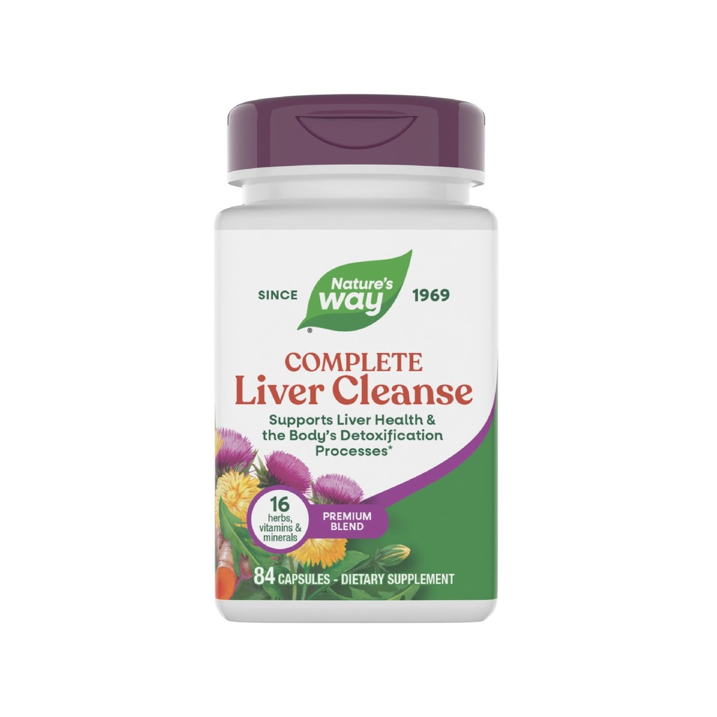 Natural 's Way Complete Liver Cleanse, Wspiera procesy detoksykacji ciała *, z mlekiem Thistle, B- Vitamin, Amino Acid Liver Blend, 84 kapsułki (Packaging May Vary)