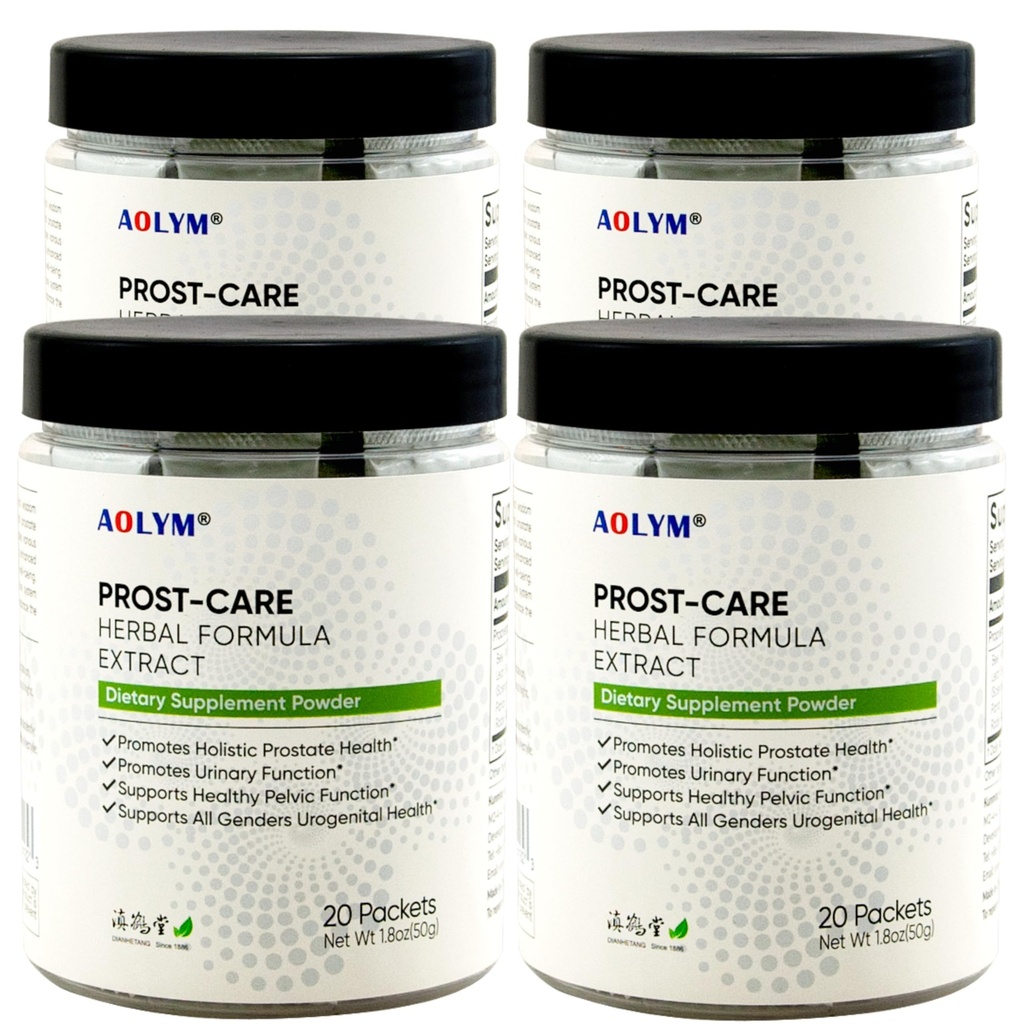 Prost- Care Multi Target Natural Herbal Formula 4000 mg, Zwiększyć zdrowy przepływ moczu, Promowanie Wellness i funkcji moczowej miednicy, Poprawa zdrowia Prostate dla człowieka 20 Pakiety / Butelka (Opakowanie 4)