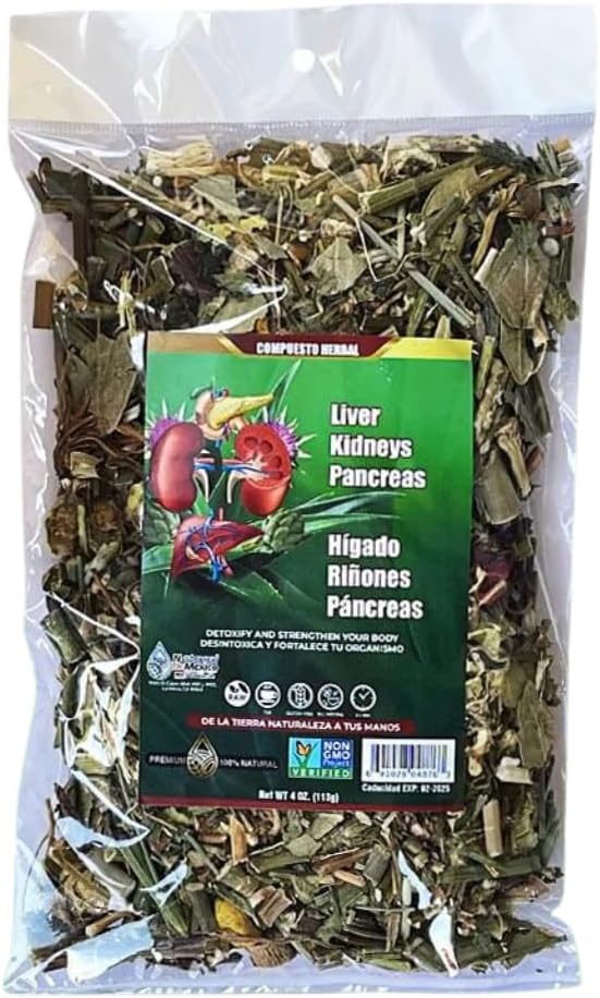 Ziołowy Złożony Wątroba Nerki i Pancreas 4 Oz. 113 Gr. Zapalenie brzucha