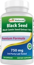 Najlepsze Nationals Black Seed (Czarny Kmin Seed Extract 10: 1) 750 mg Na Służeb- 120 Kapsułki