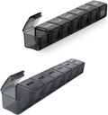 2 Pack Extra Duży Pill Organizator, Sukuos Cotygodniowy Pill Case z wyraźną Lid, Artreally Friendly Medicine Organizer for Pills / Witamina / Olej rybny / Suplementy, BPA Free, Łatwy do czyszczenia