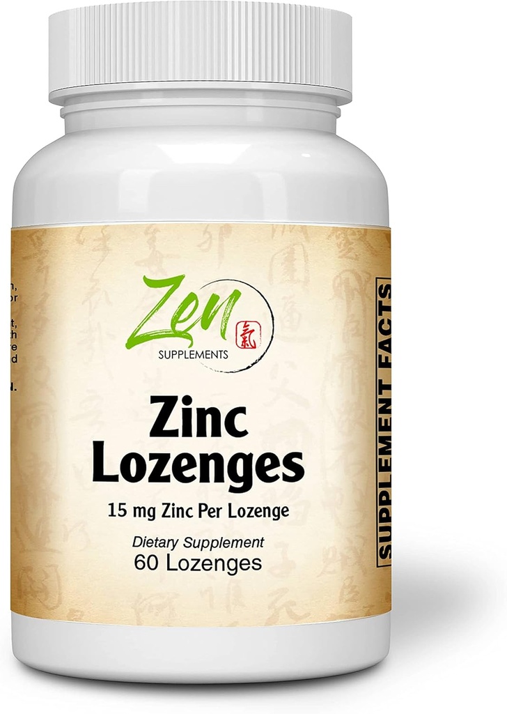 Suplementy Zen - Cynk Lozenges 15 Mg immunologiczne Supplement przeciwutleniający i Great Desting Cynk 60- Lozenge