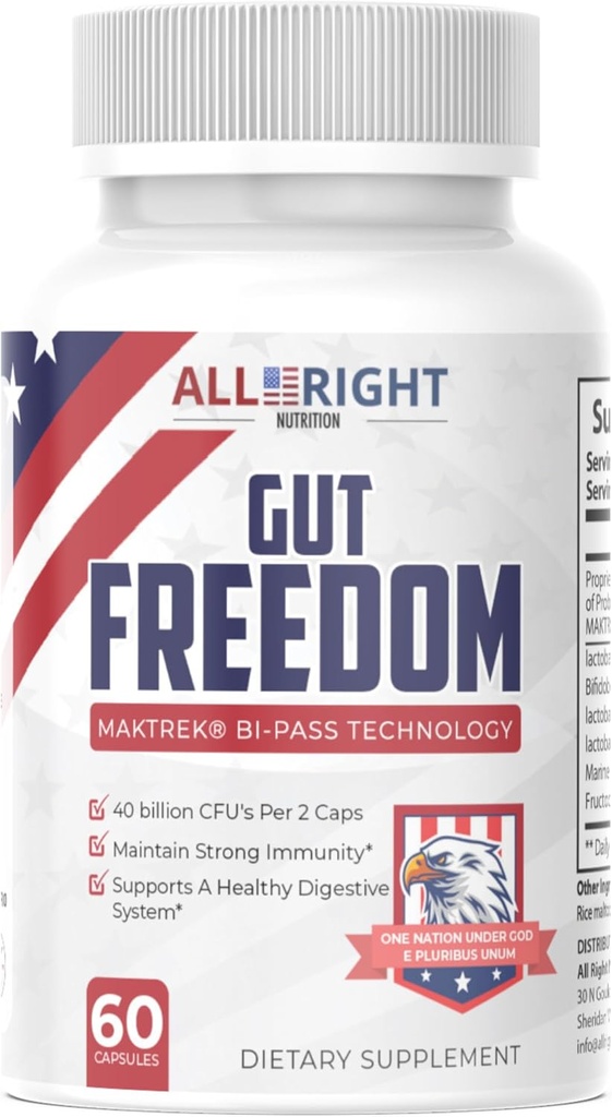 Gut Freedom - Probiotyk dla Gut Health - 40 Miliard CFU - 60 Kapsułek
