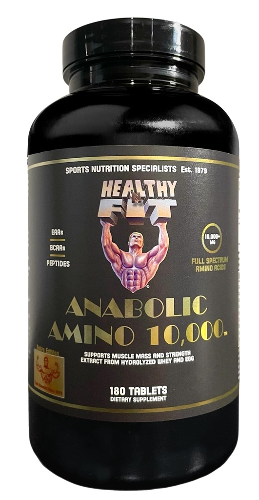 Zdrowe 'N Fit Amino 10 000 - Amino Acid 180 Tablets - Zhydrolizowane Jajko & Źródło serwatki - Szybkie wchłanianie
