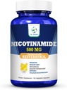 Nikotynamid 500mg Wzmocniony w. Resveratrol 100mg 120 Kapsułki wegetariańskie Do 4 Miesiące dostaw Witamina B3 w. Przeciwutleniacz All Natural Dietary Supplement Support Cellular Health Energy & Starzenie Gracefully