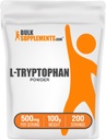 BulkSupplements.com L-Tryptophan Powder - Tryptophan Supplement, Amino Acid Supplement - Gluten Free, 500mg per Serving, 100g (3.5 oz) (Pack of 1)