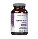 Bluebonnet Nutrition Beautiful Ally Resveratrol 500mg, Chroń integralność skóry *, Non-GMO, Wegan, Gluten- Free, Soy- Free, Dairy- Free, 30 Kapsułki warzyw, 30 Słupki